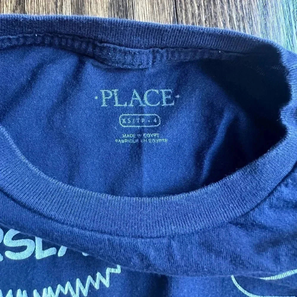 Jumping Beans Children's Place Gray Blue Dinosaur Long Sleeve Shirts Size 4